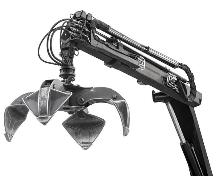 Om jernavdelingen 2 metallkran på bilopphuggeri